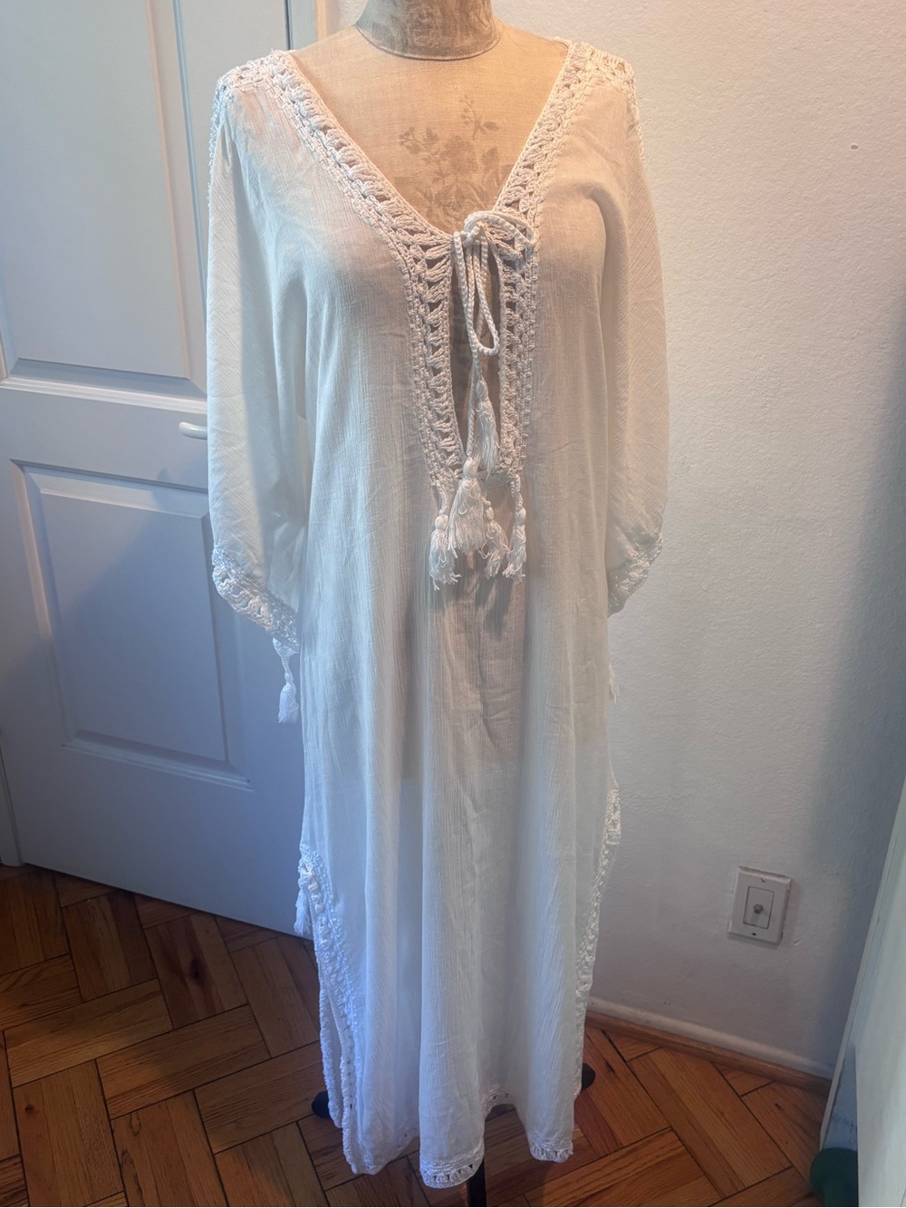 Anna Kosturova Crochet embellished dress